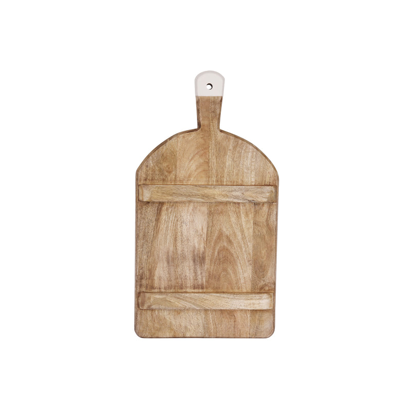 Serving Board with White Handle 520x280x30mm