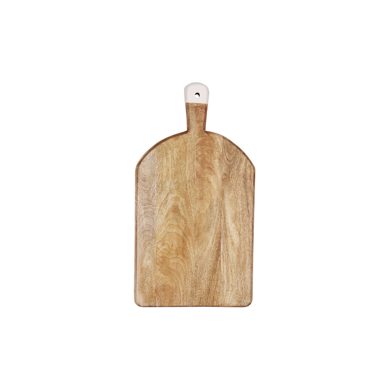 Serving Board with White Handle 520x280x30mm