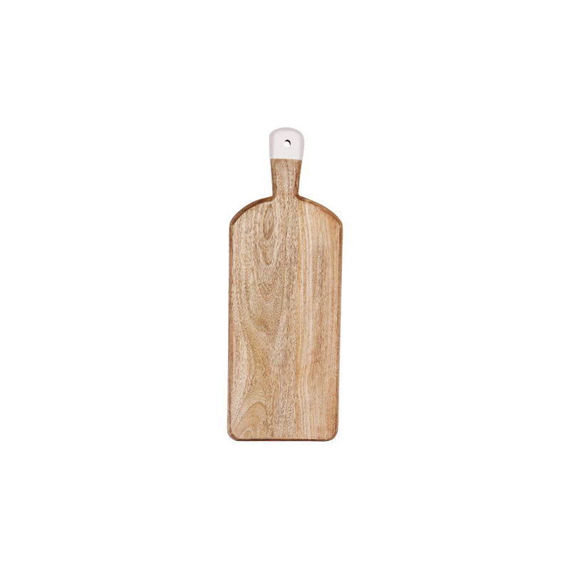 Serving Board with White Handle 500x180x30mm