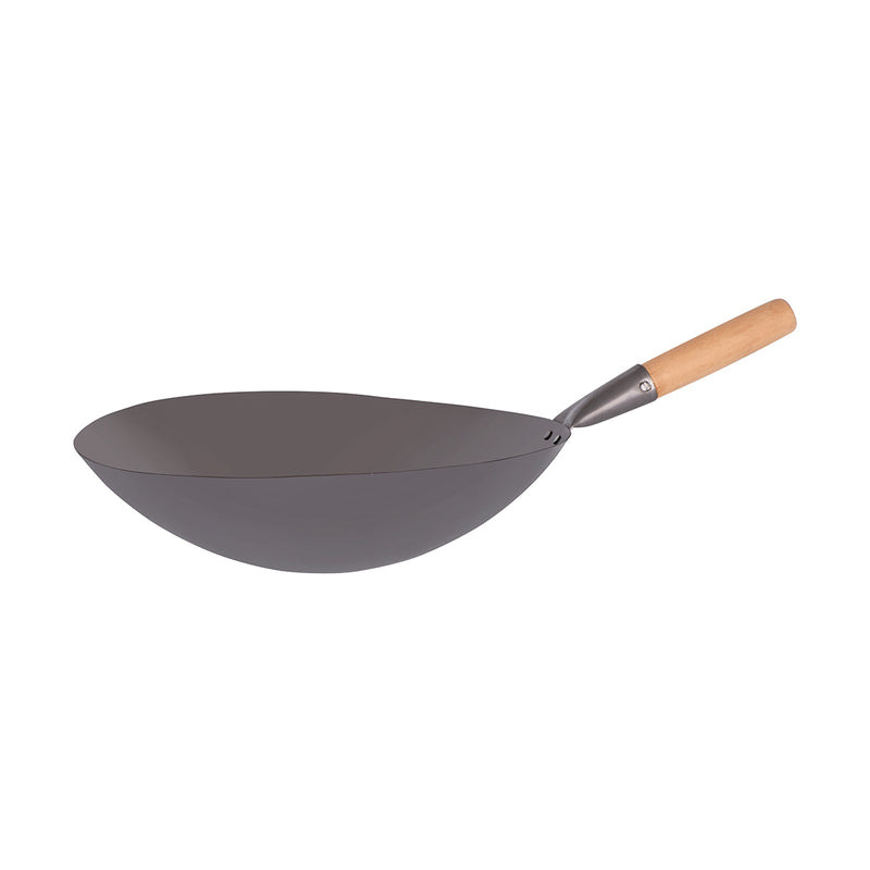 Iron Wok with Wood Handle 400mm