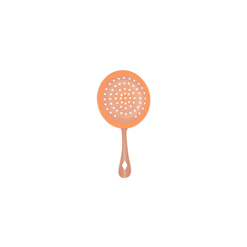 Ice Scoop/Round Julep - Perforated, Copper Plated
