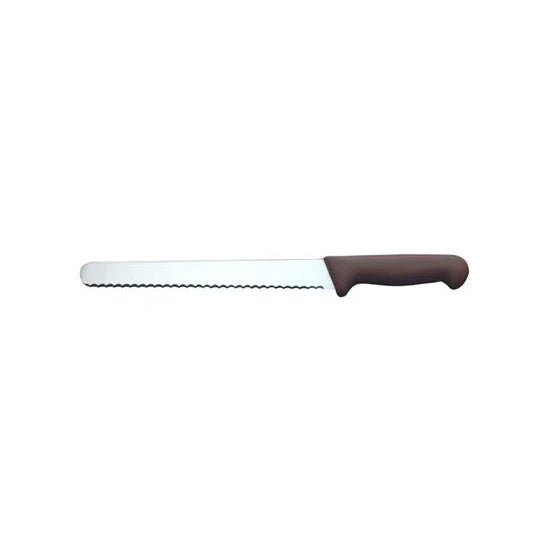 Professional Brown Serrated Slicer 250mm