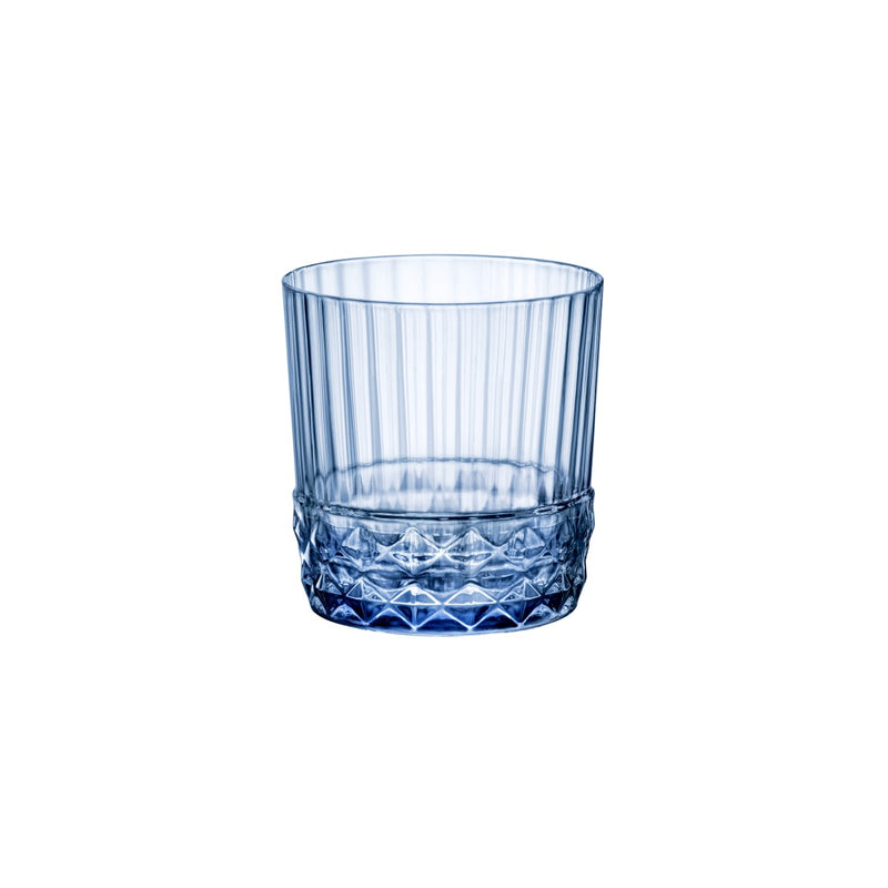 America 20's Sapphire Blue Double Old Fashioned Glass 370ml