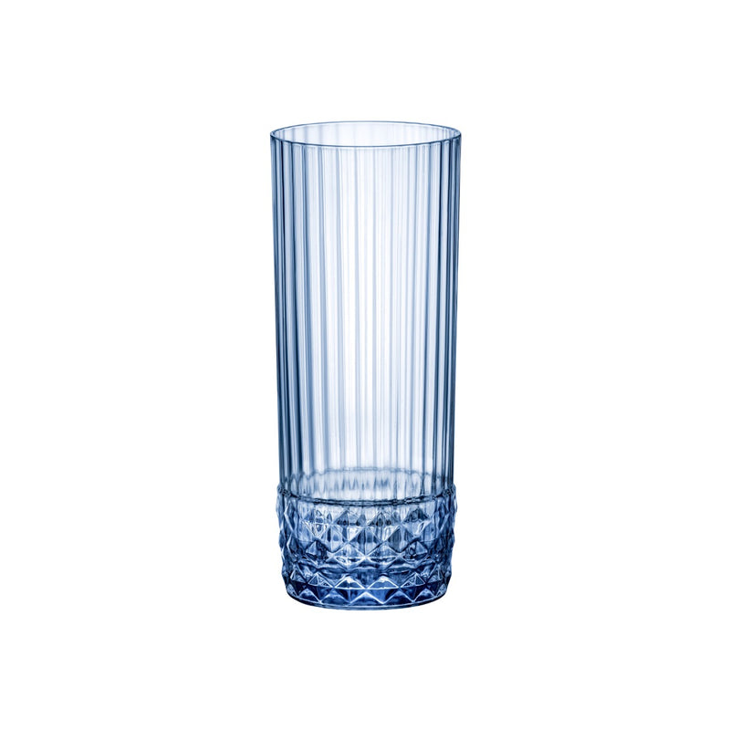 America 20's Sapphire Blue Long Drink Glass 400ml