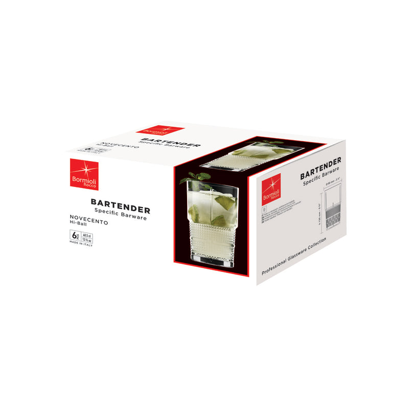 Bartender Novecento Highball Glass 405ml