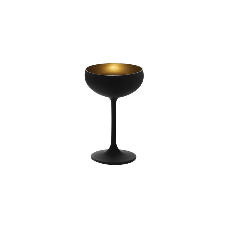 Olympic Matte Black/Gold Champagne Coupe 230ml
