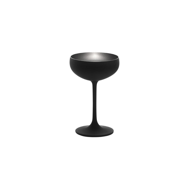 Olympic Matte Black/Silver Champagne Coupe 230ml