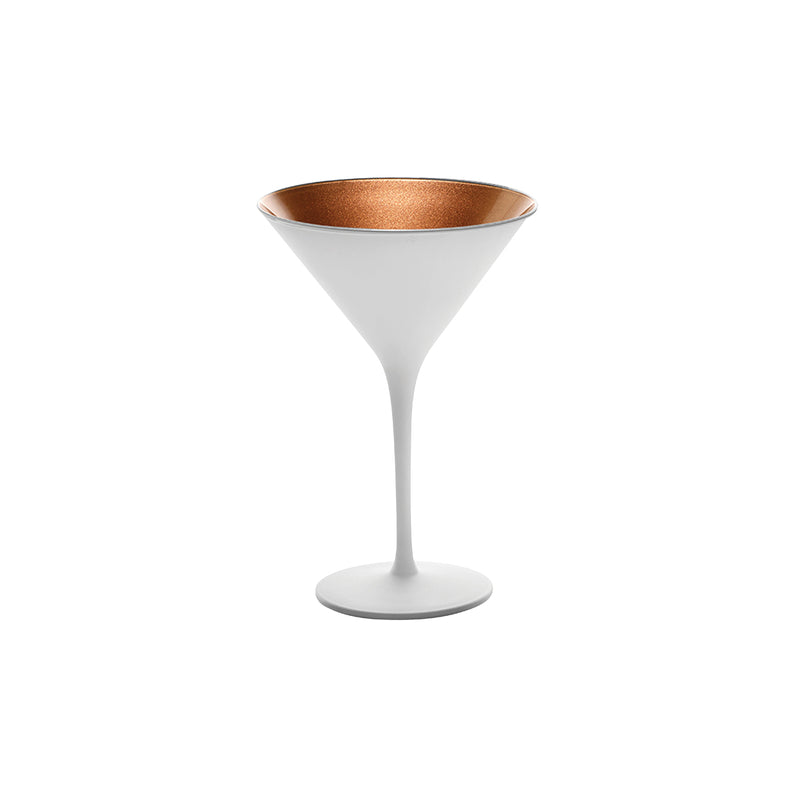 Olympic Matte White/Silver Cocktail Glass 240ml