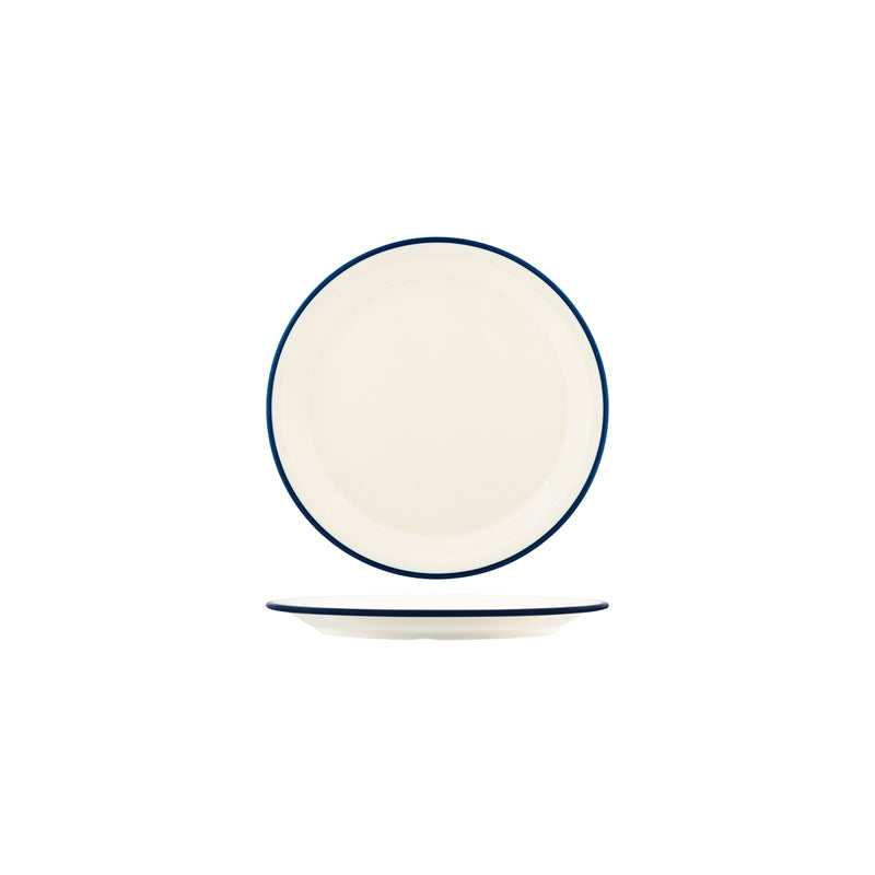 JAB Vintage Cream/Blue Round Plate 190mm