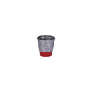 Coney Island Galvanised Flared Pot, Dipped Red 100x95mm