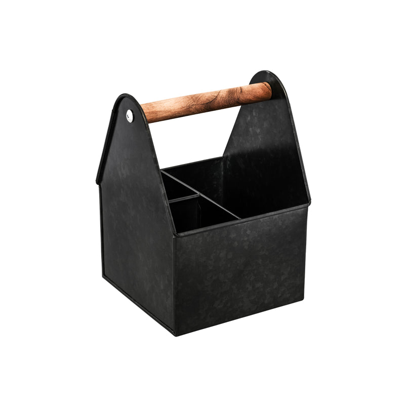 Coney Island 3 Compartment Caddy with Wood Handle 170x230mm