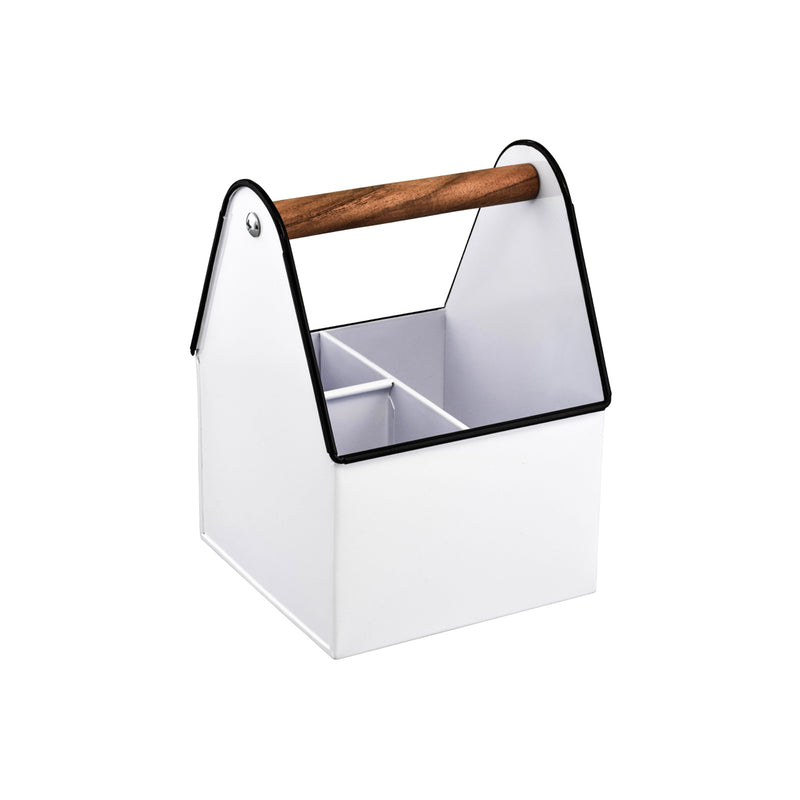 Coney Island 3 Compartment Caddy with Wood Handle 170x230mm