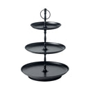 Coney Island Galvanised Black 3 Tier Tea Stand (18/25/31x470mm)