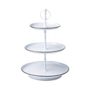 Coney Island Galvanised White 3 Tier Tea Stand (18/25/31x470mm)