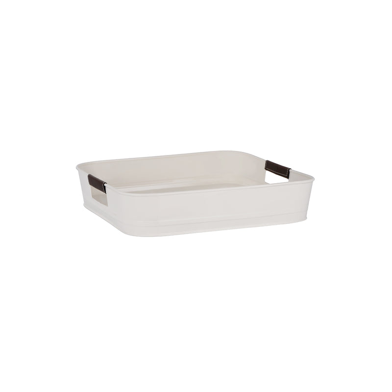 Coney Island Tray with Leather Handle 365x365x75mm
