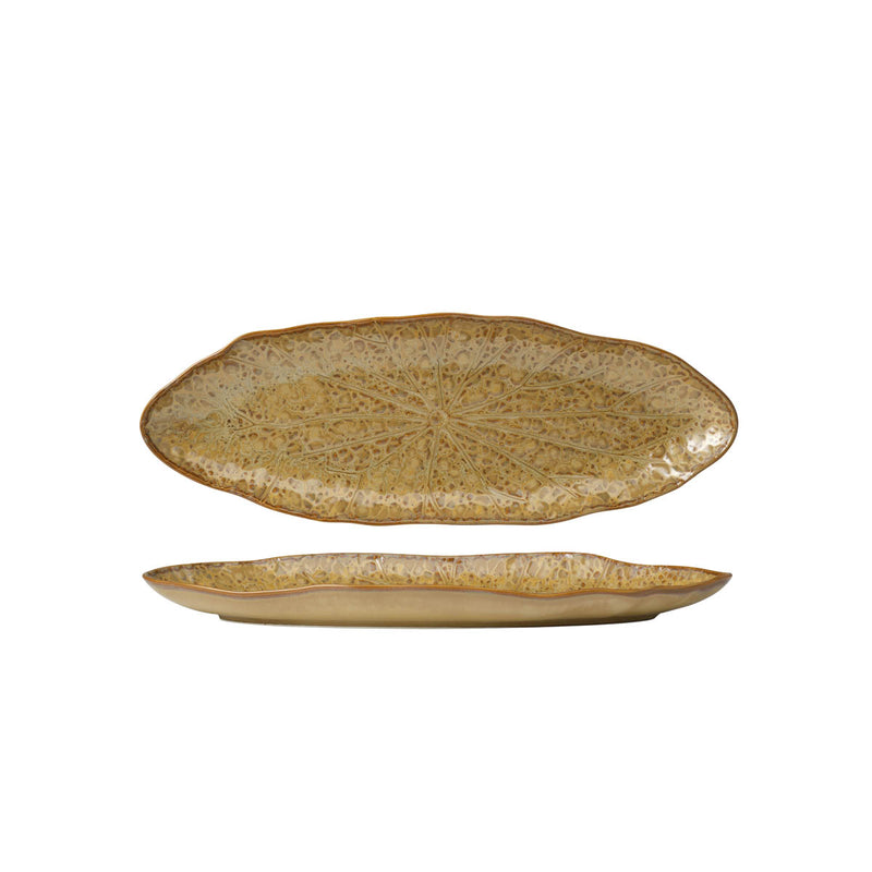Fusion Lotus Cinnamon Plate 333x113x25mm