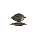 Fusion Patina Leaf Plate 220x117x33mm