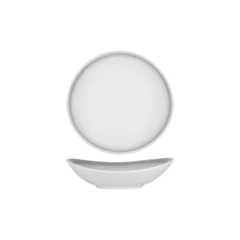 Bistro Frosted Steel Organic Plate 240x239mm