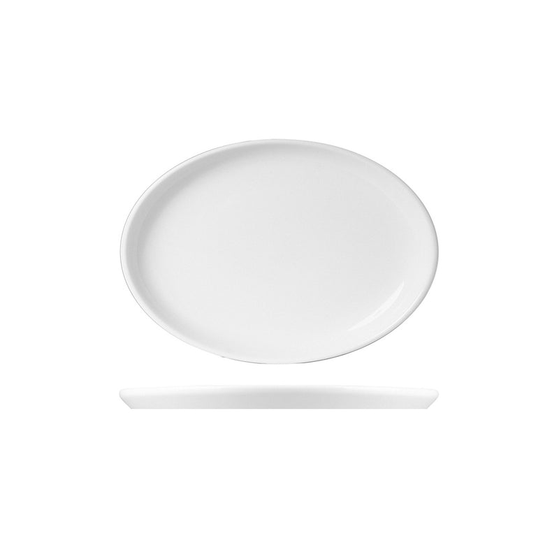 White Album Flared Oval Plate 285x179x40mm
