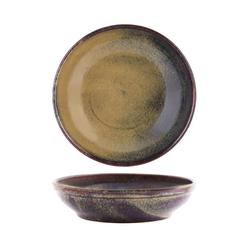 Artistica Reactive Brown Flared Bowl 230mm