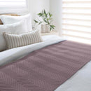 Herringbone Mauve Bed Runner