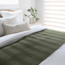 Herringbone Moss Bed Runner