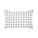Grid Black Flannelette Fitted Sheet Set