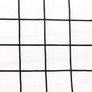 Grid Black Flannelette Quilt Cover Set