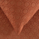 Luna Jacquard Rust Quilt Cover Set