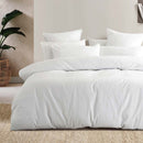 Ogee Jacquard White Quilt Cover Set