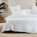 Panama Jacquard White Quilt Cover Set