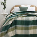 Nolan Wool Bamboo Forest Check Blanket
