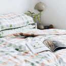 Bulbul Desert Plaid Organic Cotton Quilt Cover