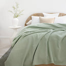 Waffle Weave Sage Blanket