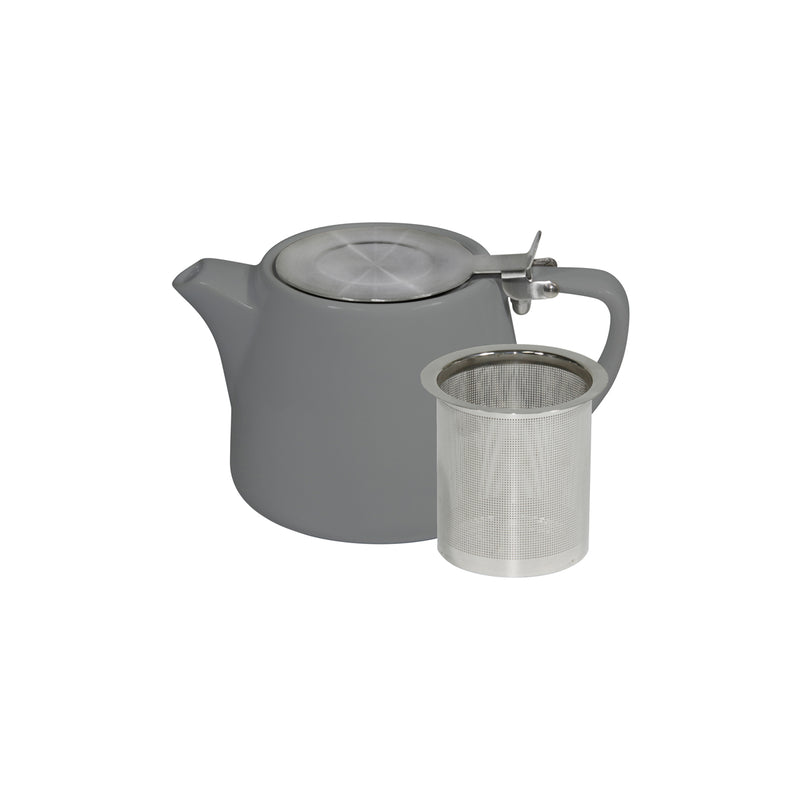 French Grey Stackable Teapot with Infuser & Lid 500ml
