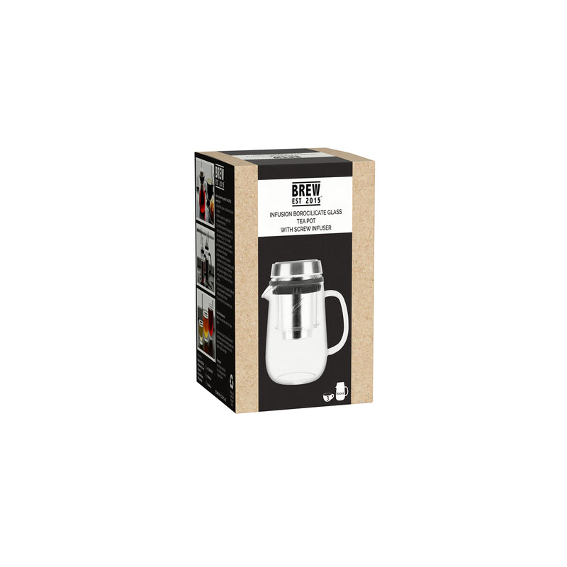 Infusion Teapot with Screw Infuser 600ml