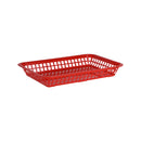 red fast food basket, Coney Island serving basket, plastic food basket, food-safe plastic serveware, large fast food basket, diner-style basket, burger and fries basket