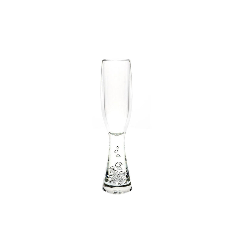 Champagne Flute Glass w/Bubble Base 180ml