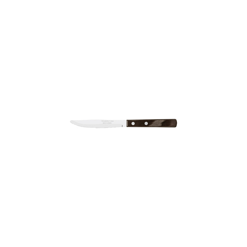 Churrasco Serrated Brown Steak Knife 102mm