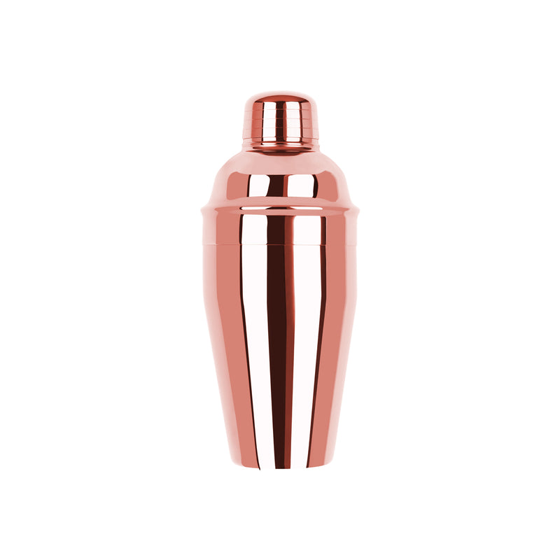 Classic Club Rose Gold 3 Piece Cocktail Shaker Set 500ml