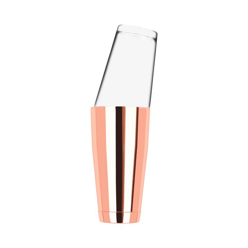 Boston Rose Gold Cocktail Shaker Base & Glass 700ml