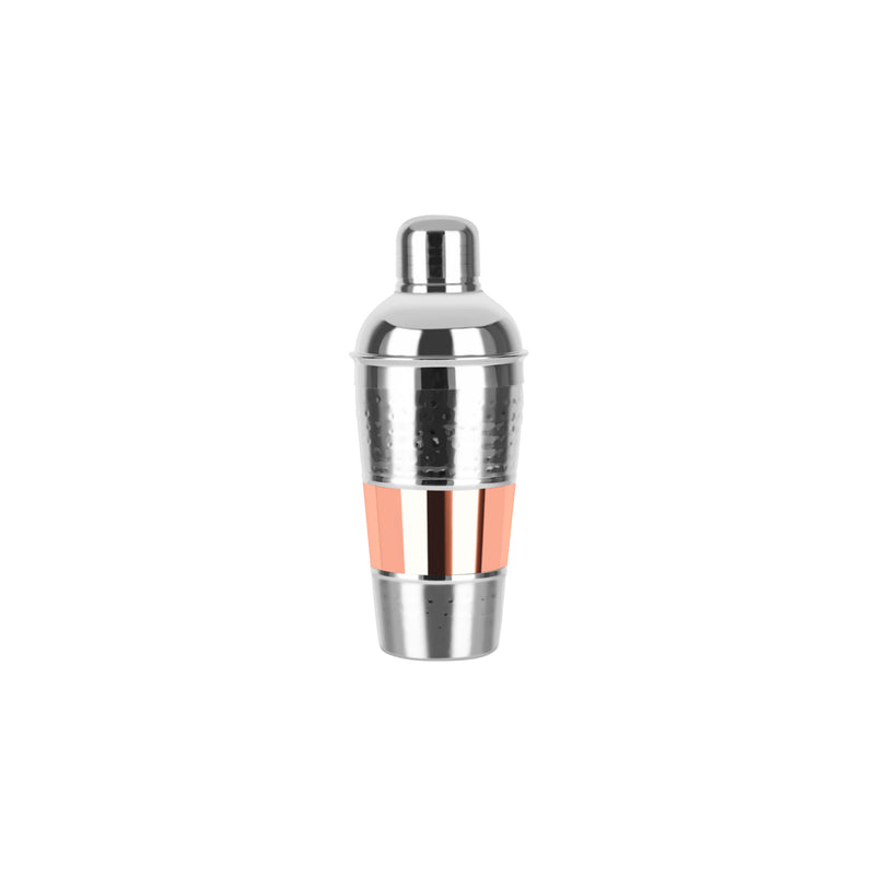 Hammered Rose Gold Cocktail Shaker 600ml