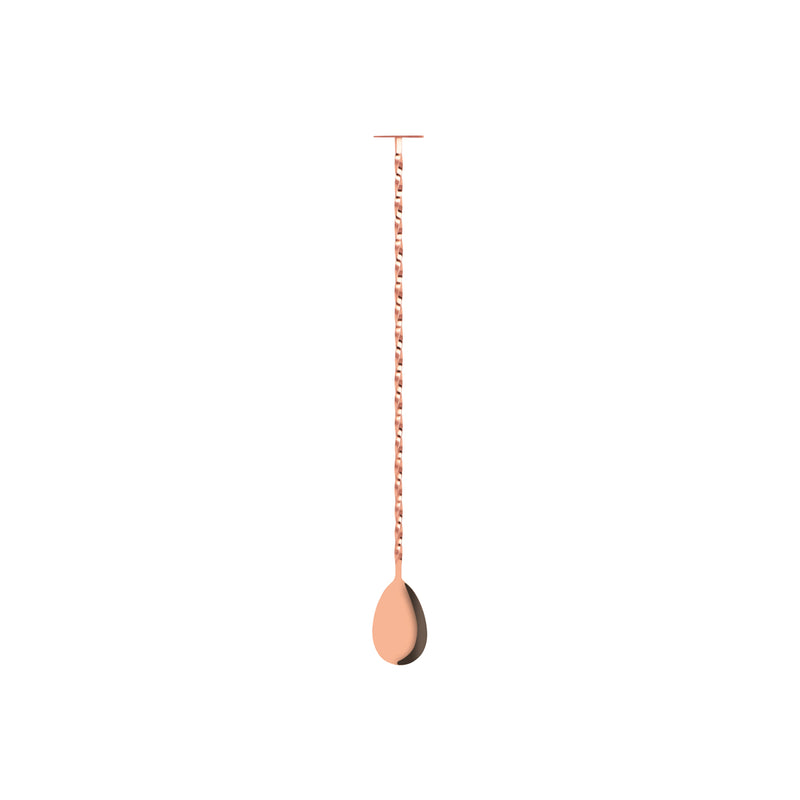 Tail Disk Rose Gold Bar Spoon with Muddler 300x29x25mm