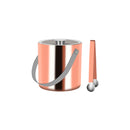 Rose Gold Double Wall Ice Bucket with Tong 150mm