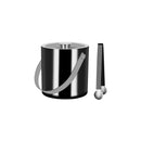 Gun Metal Double Wall Ice Bucket with Tong 150mm