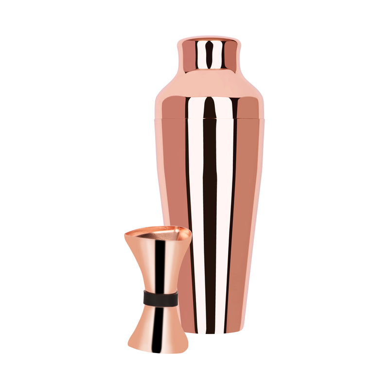 2 Piece Rose Gold Cocktail Set