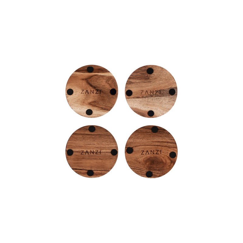 Acacia Coaster Set (4 Pieces) 100x100x5mm