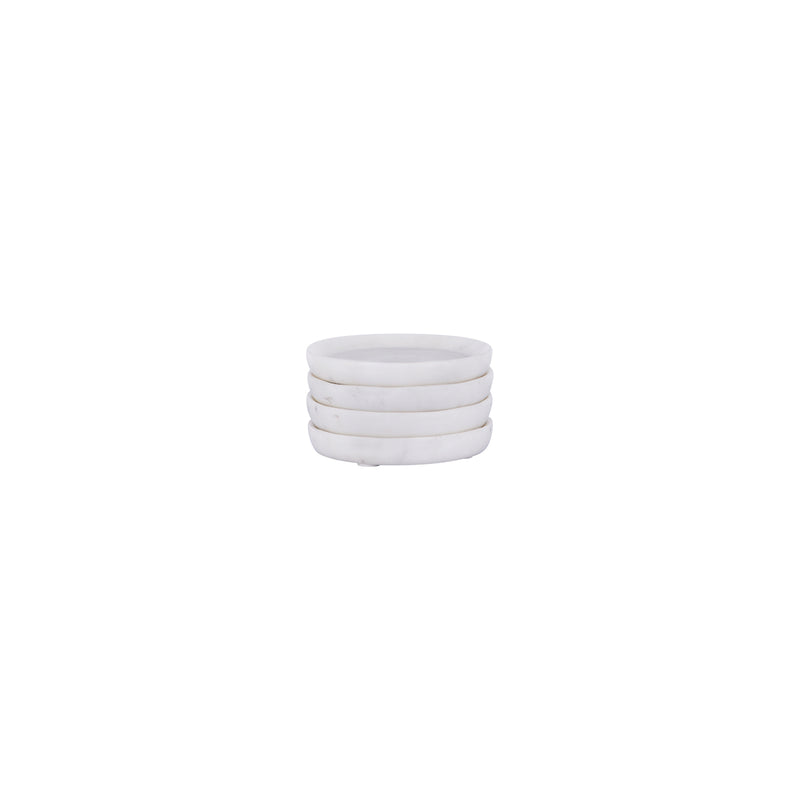 White Marble Coasters (4 Pieces) 100x100x6mm
