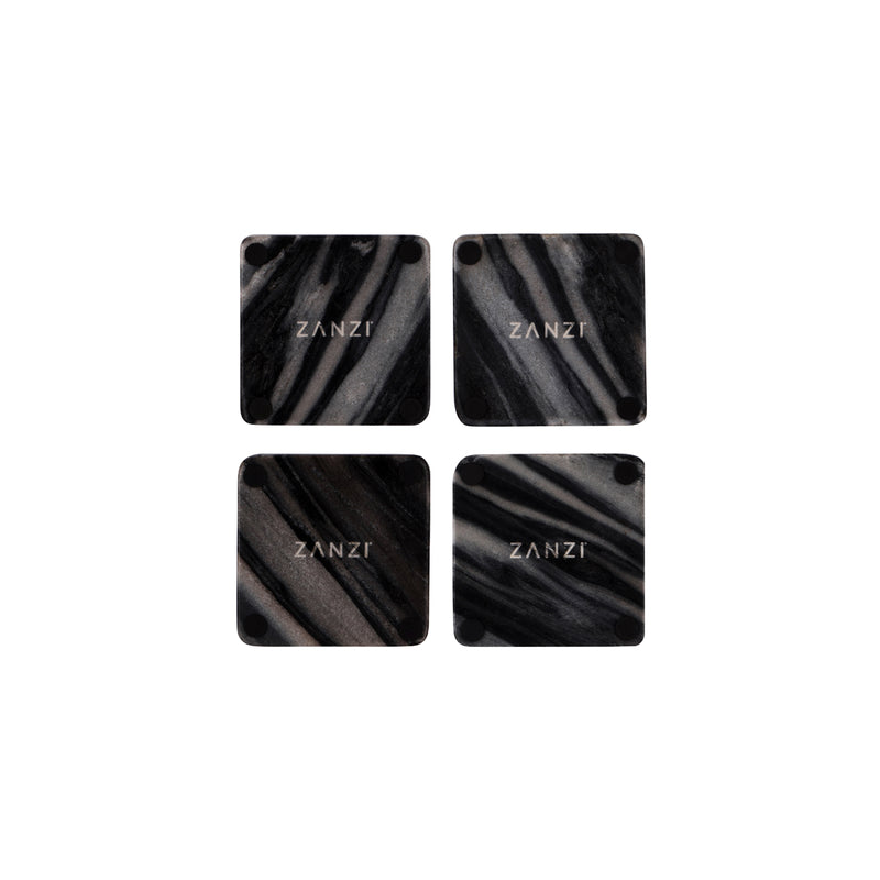 Dark Grey Marble Coasters (4 Pieces) 90x90x6mm