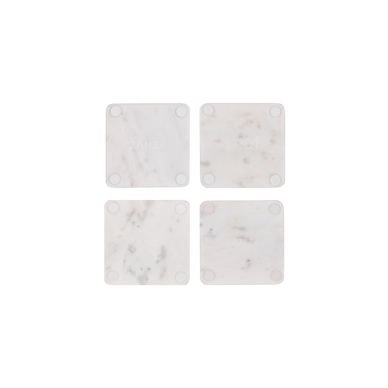 White Marble Coasters (4 Pieces) 90x90x6mm